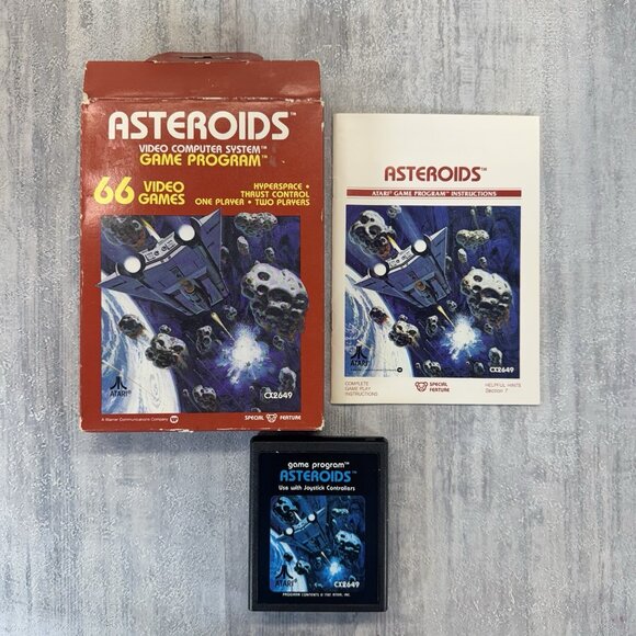 Atari 2600 Asteroids Video Computer System Game Program Complete Box VGC - Picture 1 of 15